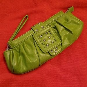 Green Vintage Wristlet Purse